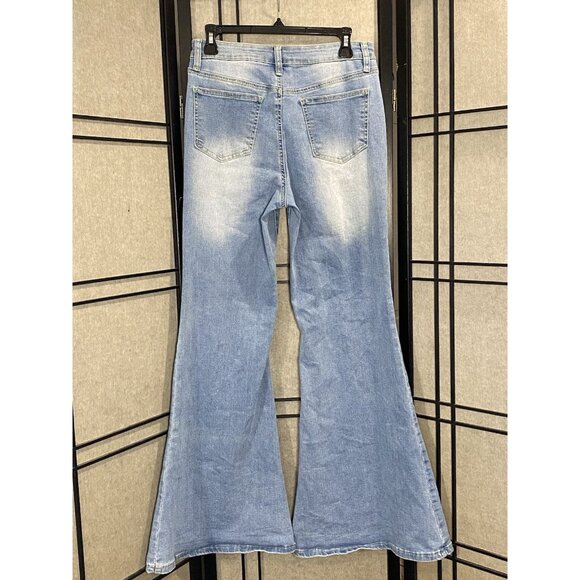 Altard State Super Flare Light Wash Jeans Sz 27 Stretch Button Fly High Waist - Picture 3 of 11